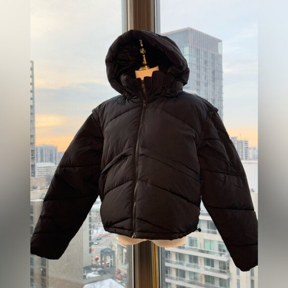 🆕 ALO YOGA 🧿 NWOT Black Glacier Puffer - Sz L - US 12 / 14 - Picture 4 of 16